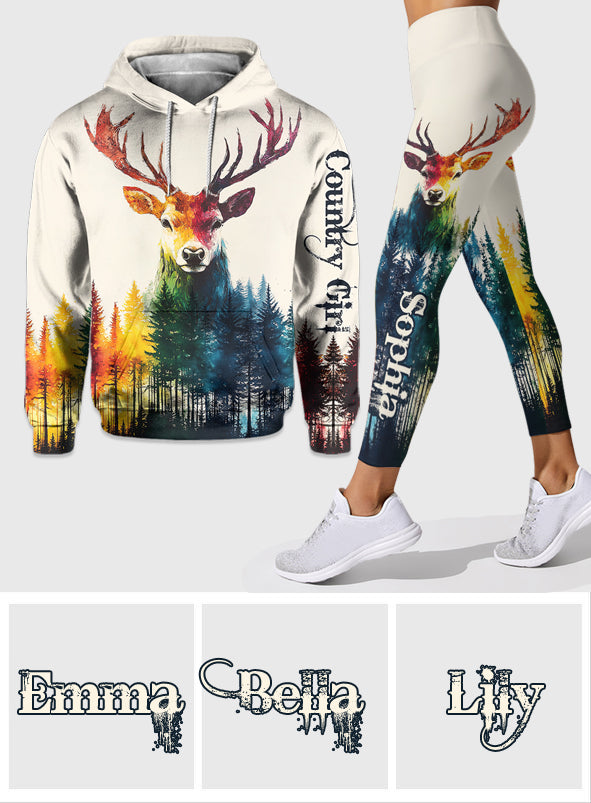Fille de la campagne - Sweat à capuche et legging de chasse personnalisés