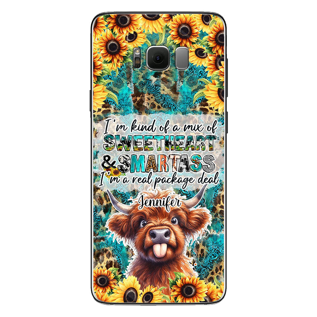 Sassy Highland Cow - Personalized Phone Case