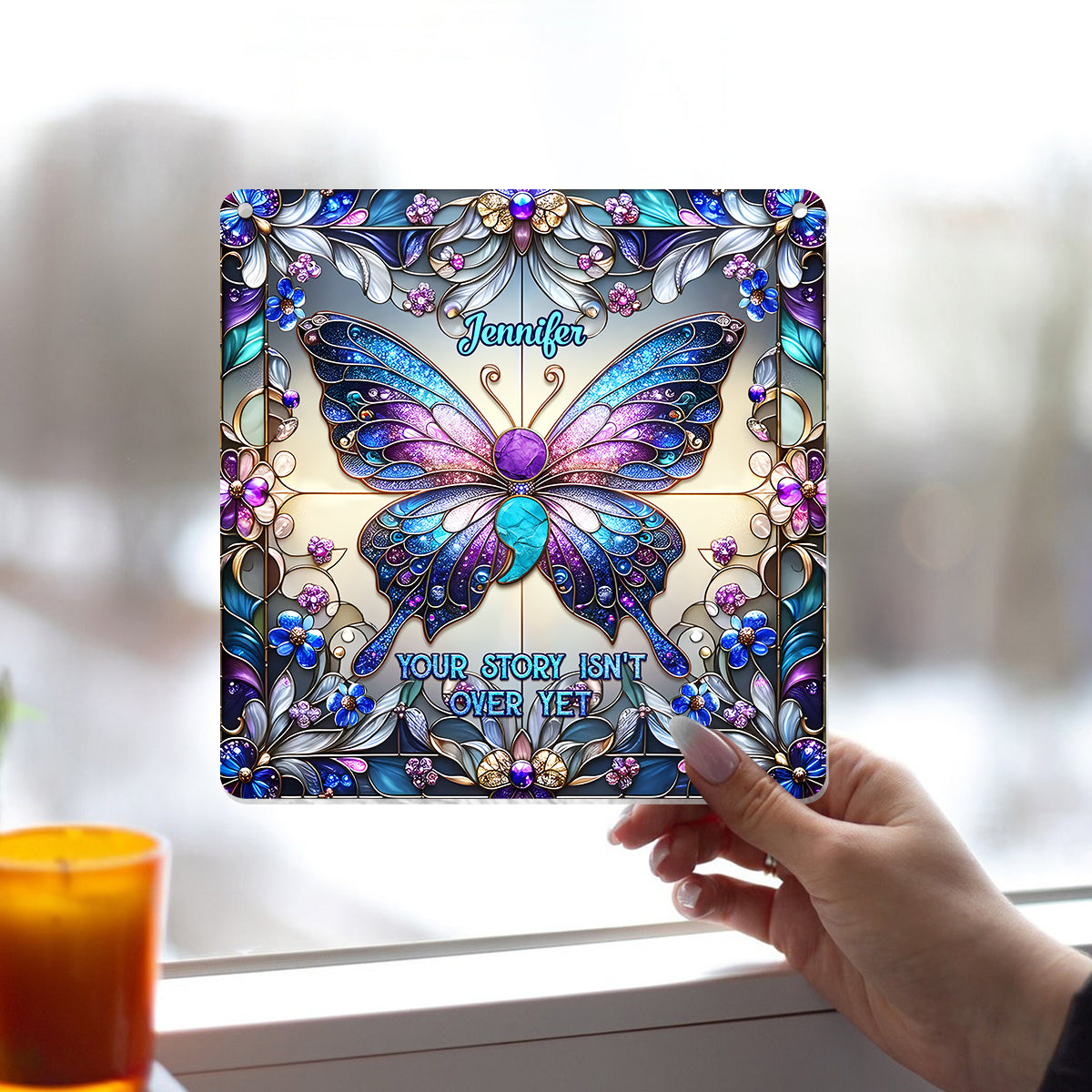 Votre histoire n'est pas encore terminée - Attrape-soleil personnalisé à suspendre à la fenêtre pour la prévention du suicide 