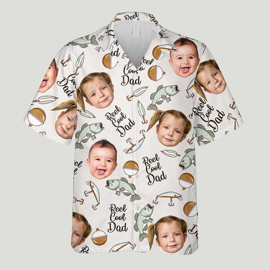 Reel Cool Dad - Personalized Fishing Hawaiian Shirt