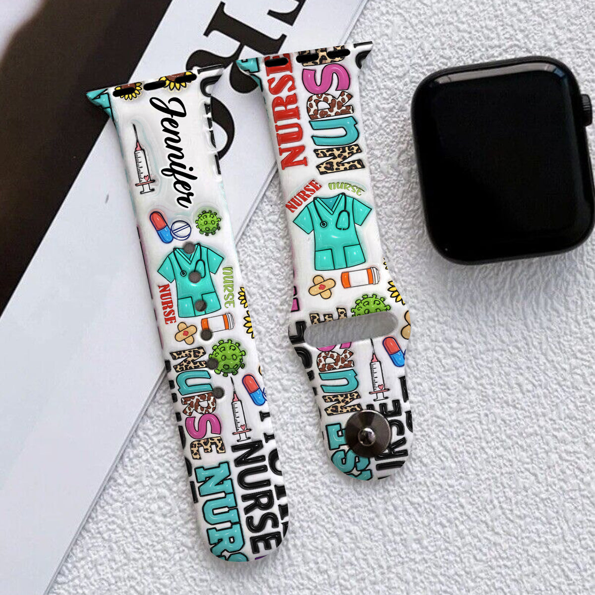 Nurse Life - Personalized Nurse Apple Watch Band