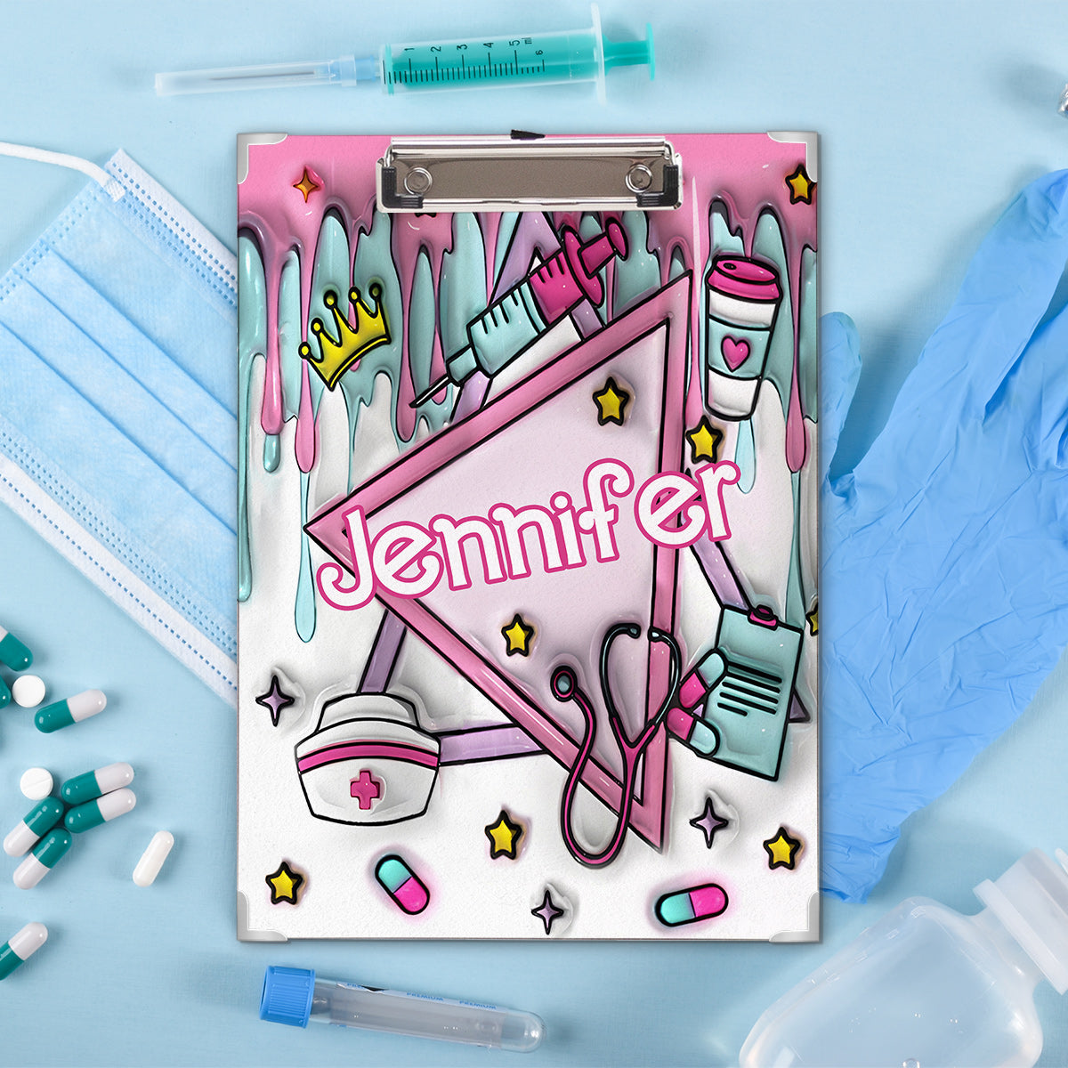 Pink Vie d'infirmière - Bloc-notes personnalisé pour infirmière