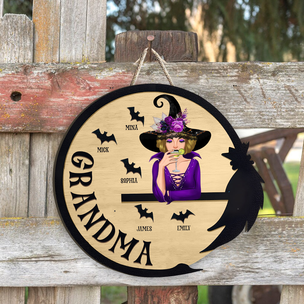 Happy Halloween - Personalized Grandma Custom Shaped Wood Sign