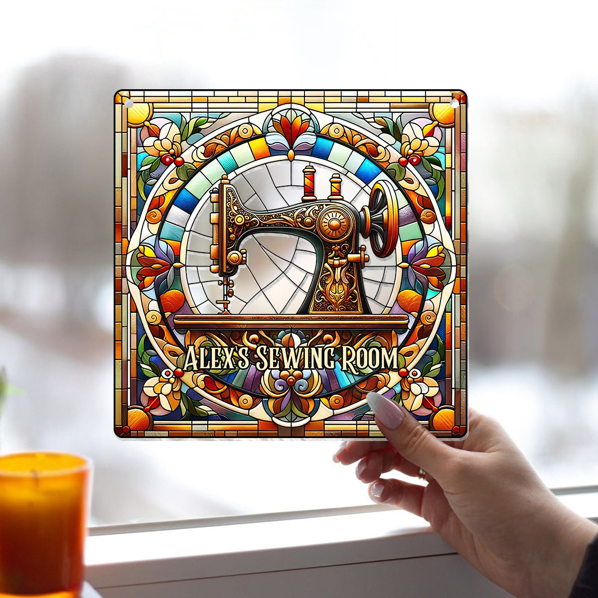 Ma salle de couture - Décoration attrape-soleil personnalisée à suspendre à la fenêtre 