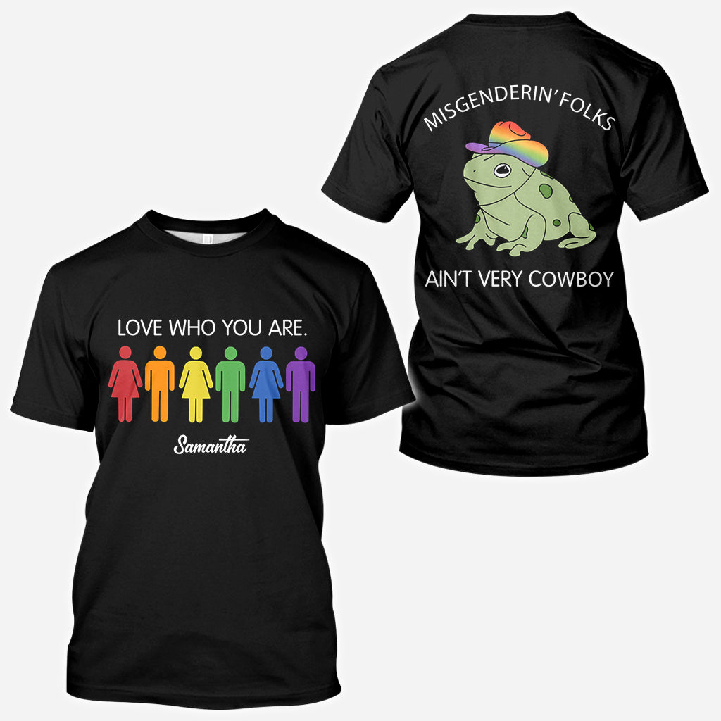 Misgendering Folks Aint Very Cowboy - Personalized LGBT Support All Over Shirt