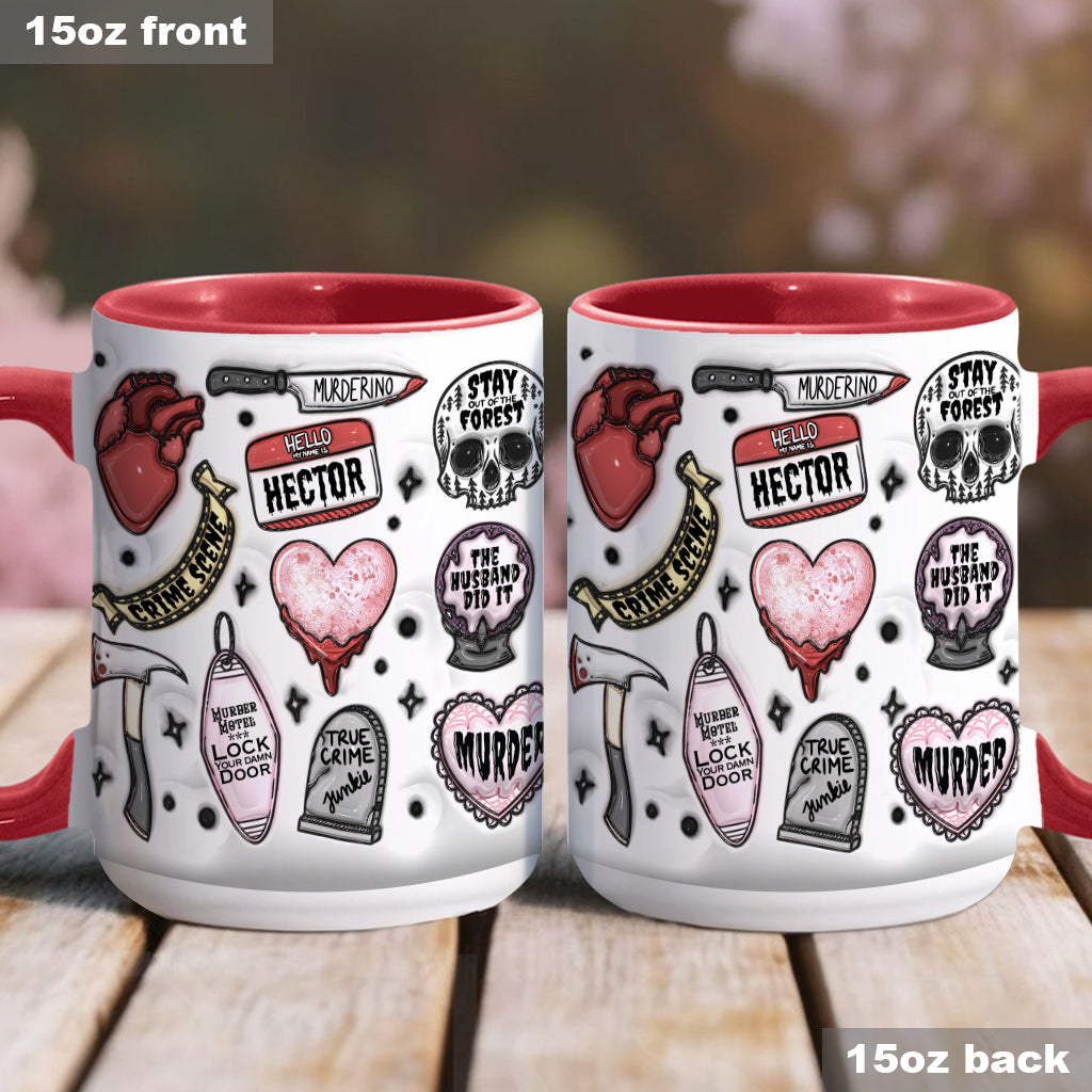 Mug personnalisé « Accro aux faits divers »