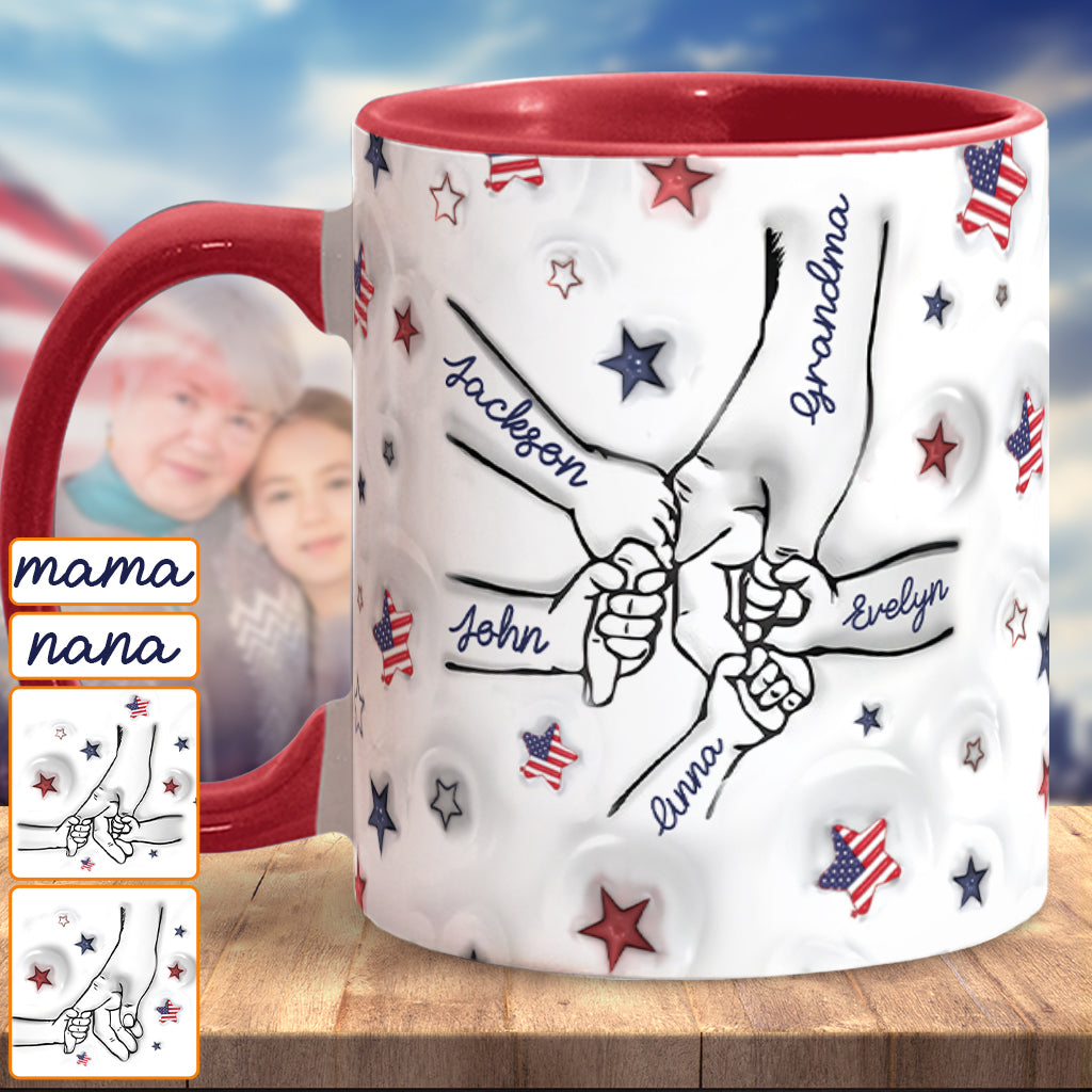 Mug personnalisé « Grand-mère fière, maman, tante »