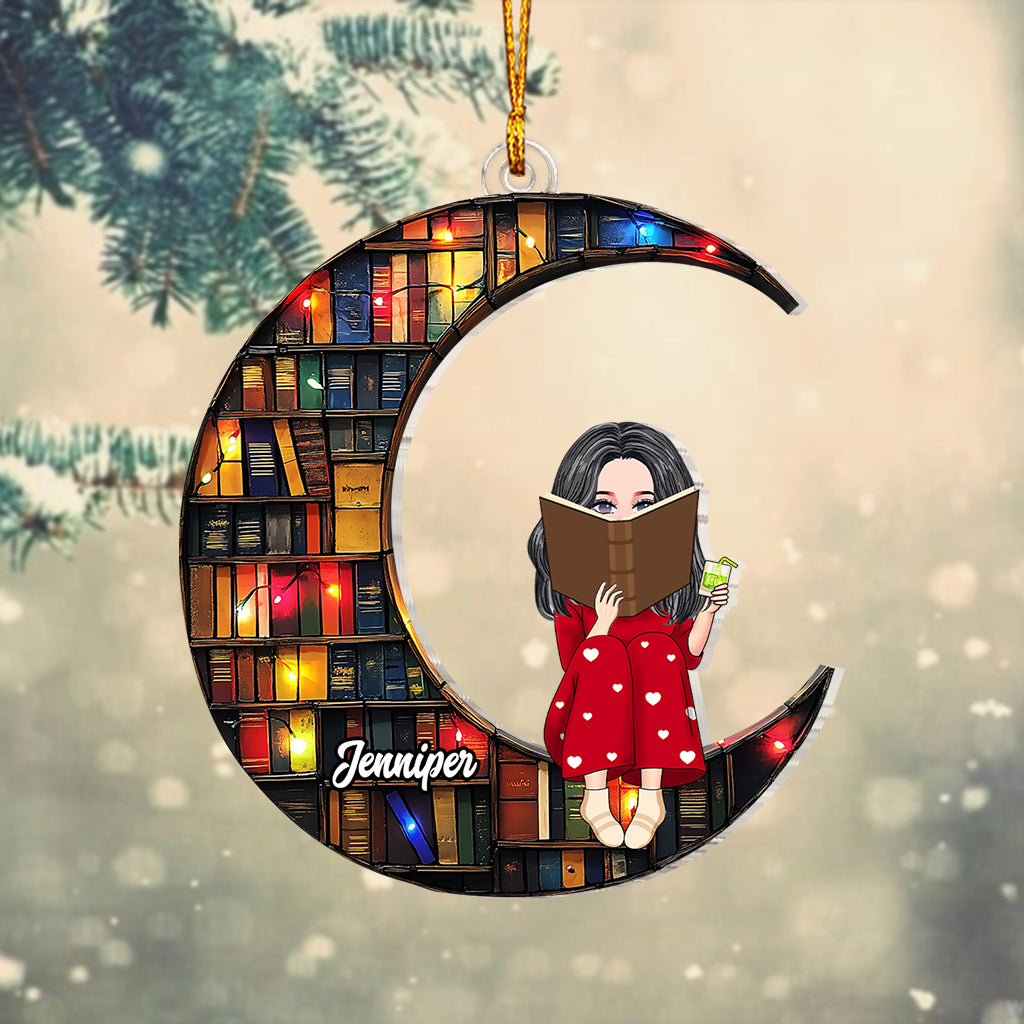 Juste une fille qui aime les livres - Ornement personnalisé en forme de livre