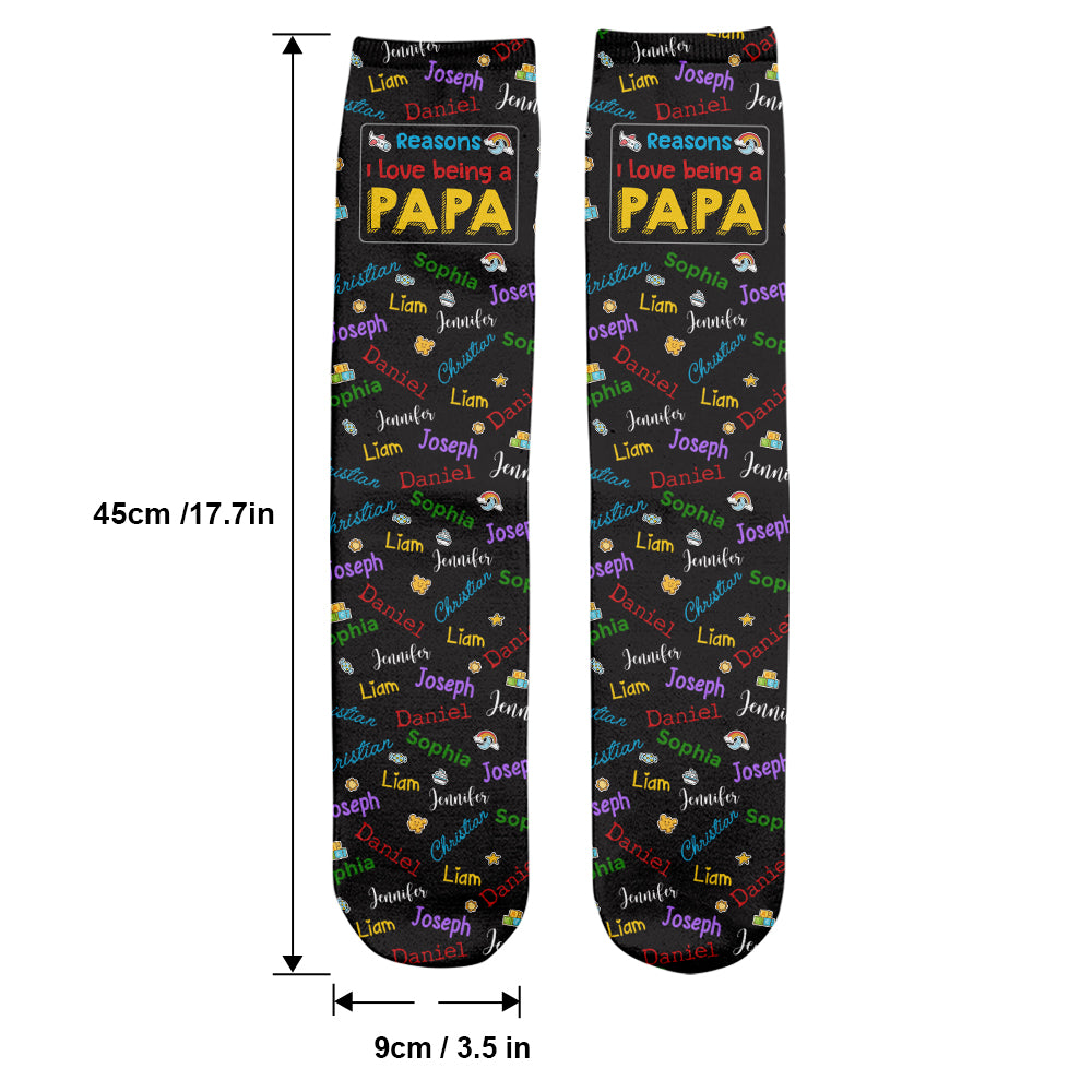 Pourquoi j'aime être grand-père - Chaussettes personnalisées pour grand-père