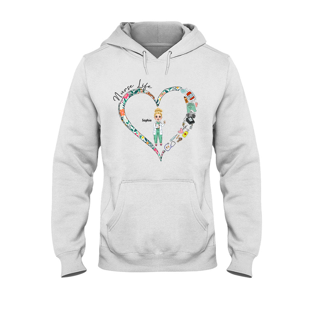 Vie d'infirmière - T-shirt et sweat à capuche personnalisés pour infirmières