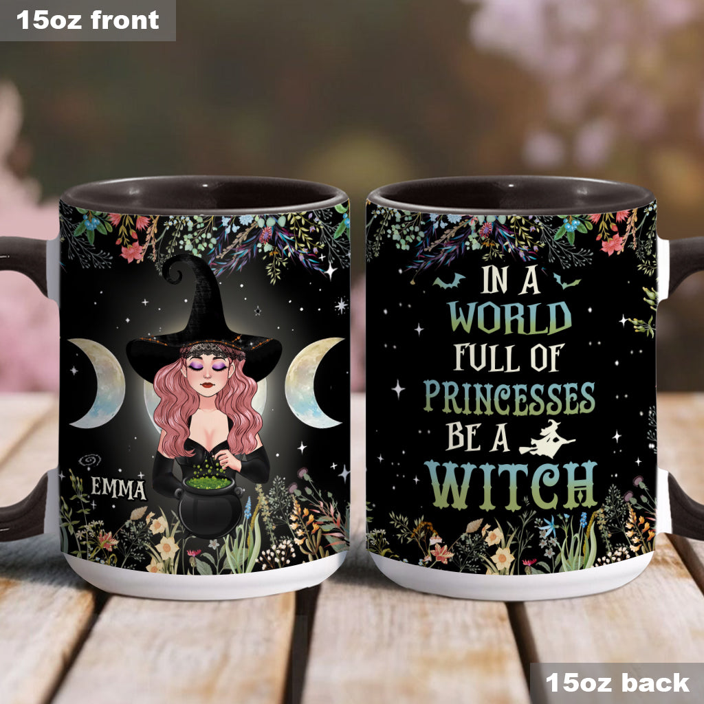 Dans un monde de princesses, soyez une sorcière ! - Mug personnalisé à l'effigie d'une sorcière