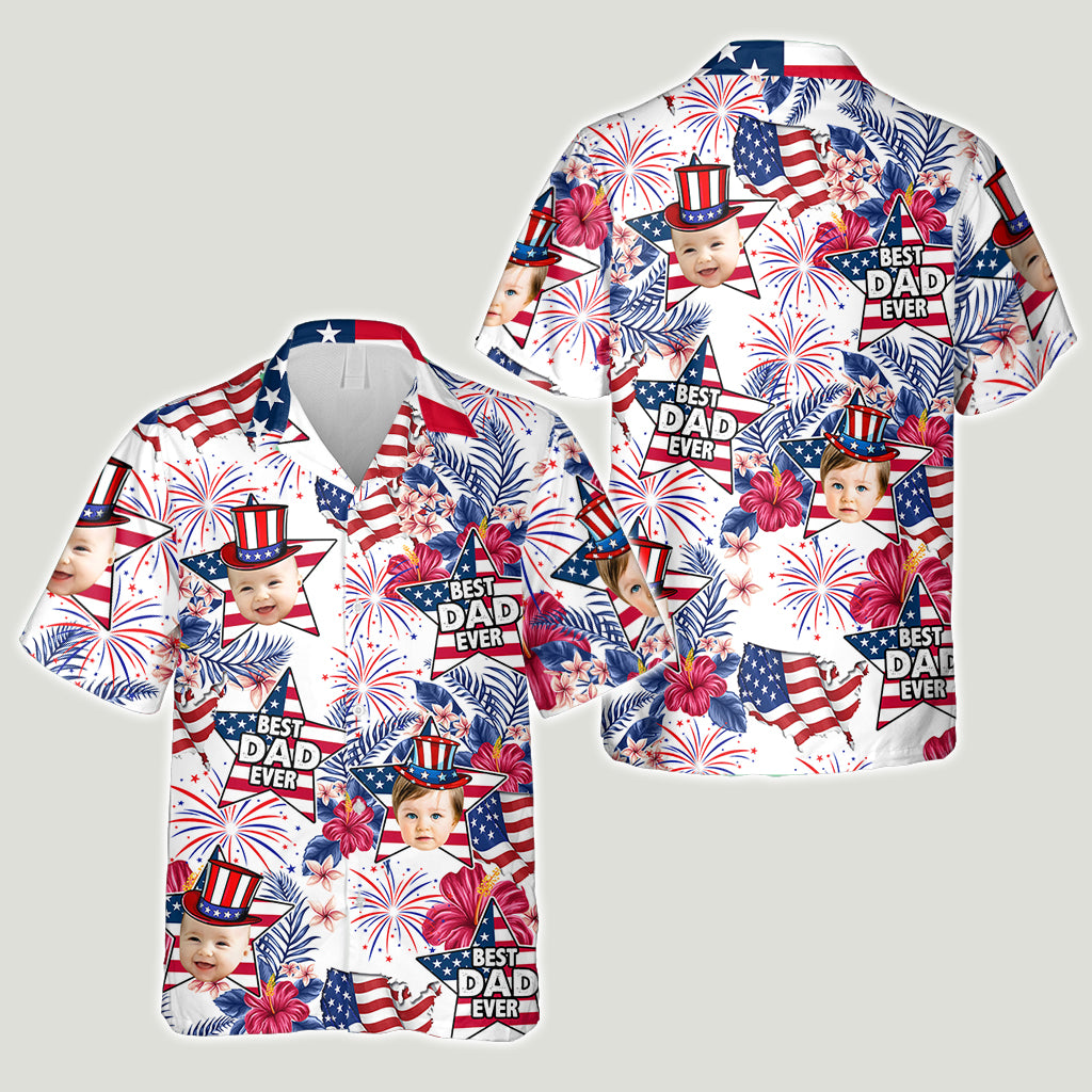 Meilleur papa du monde - Chemise hawaïenne personnalisée pour papa