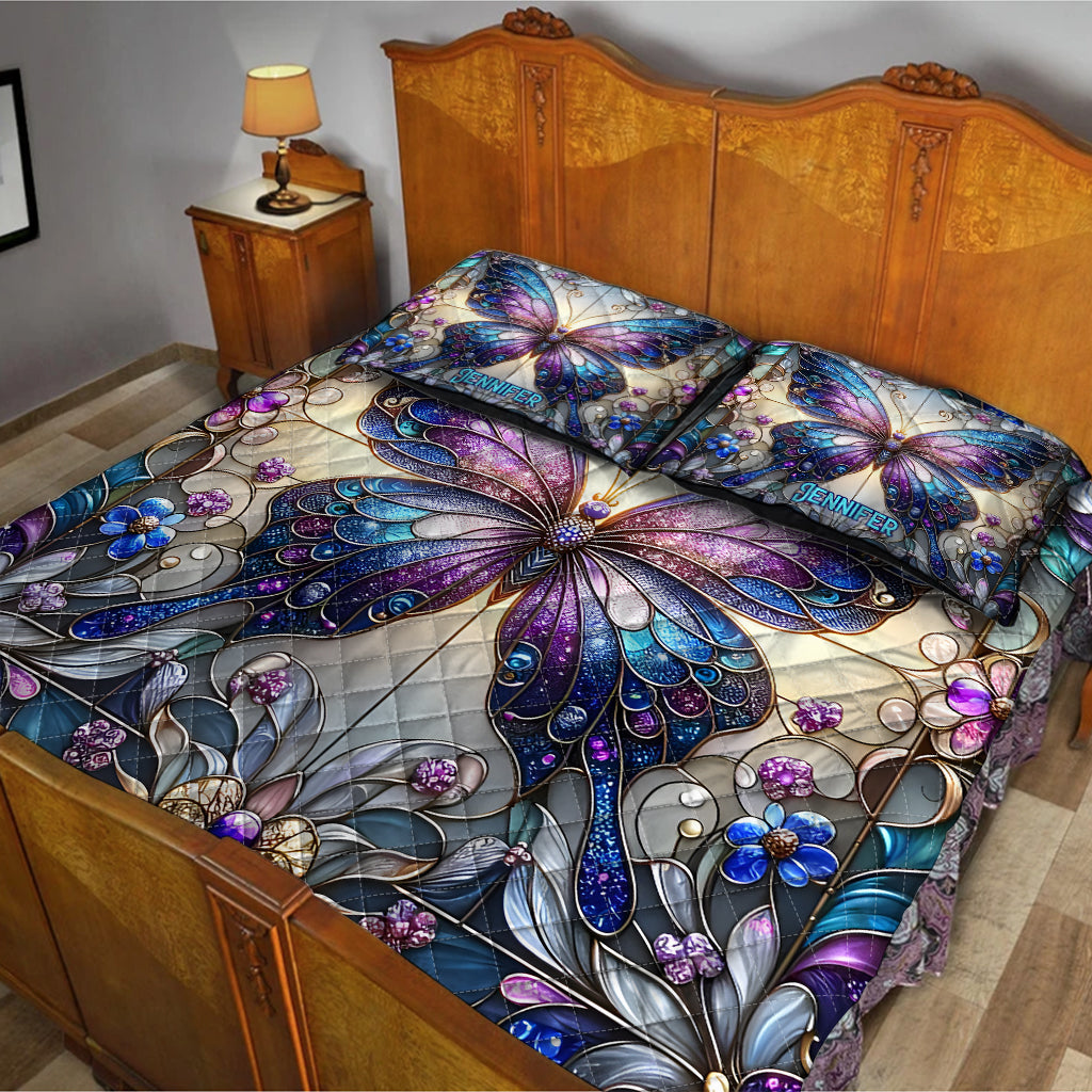 Magnifiques papillons - Ensemble de courtepointe personnalisé à motifs de papillons