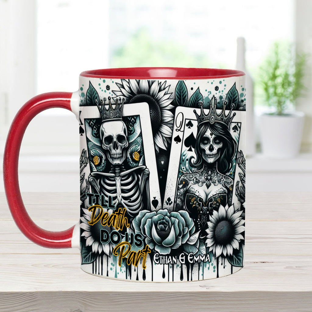 Jusqu'à ce que la mort nous sépare - Mug personnalisé à motif tête de mort