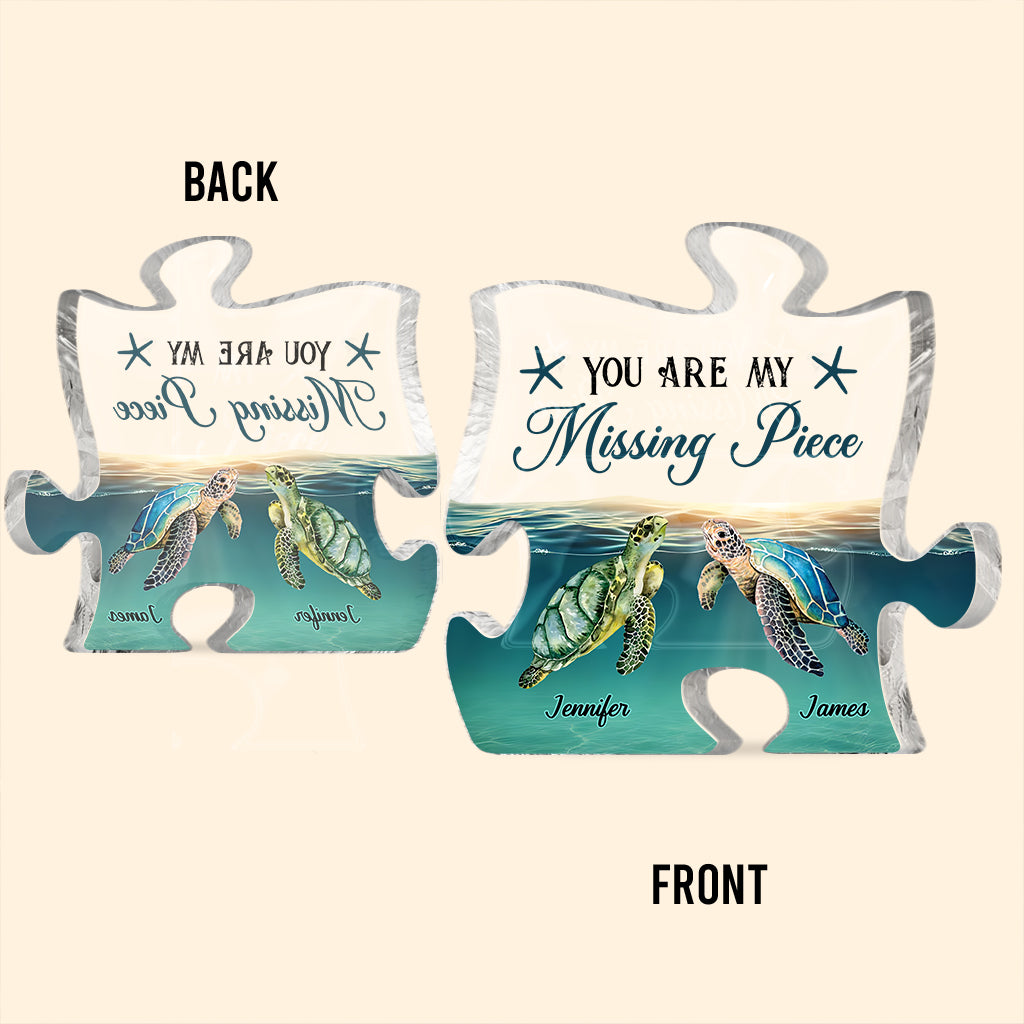 Tu es la pièce manquante de mon puzzle - Plaque acrylique personnalisée pour couple, forme sur mesure