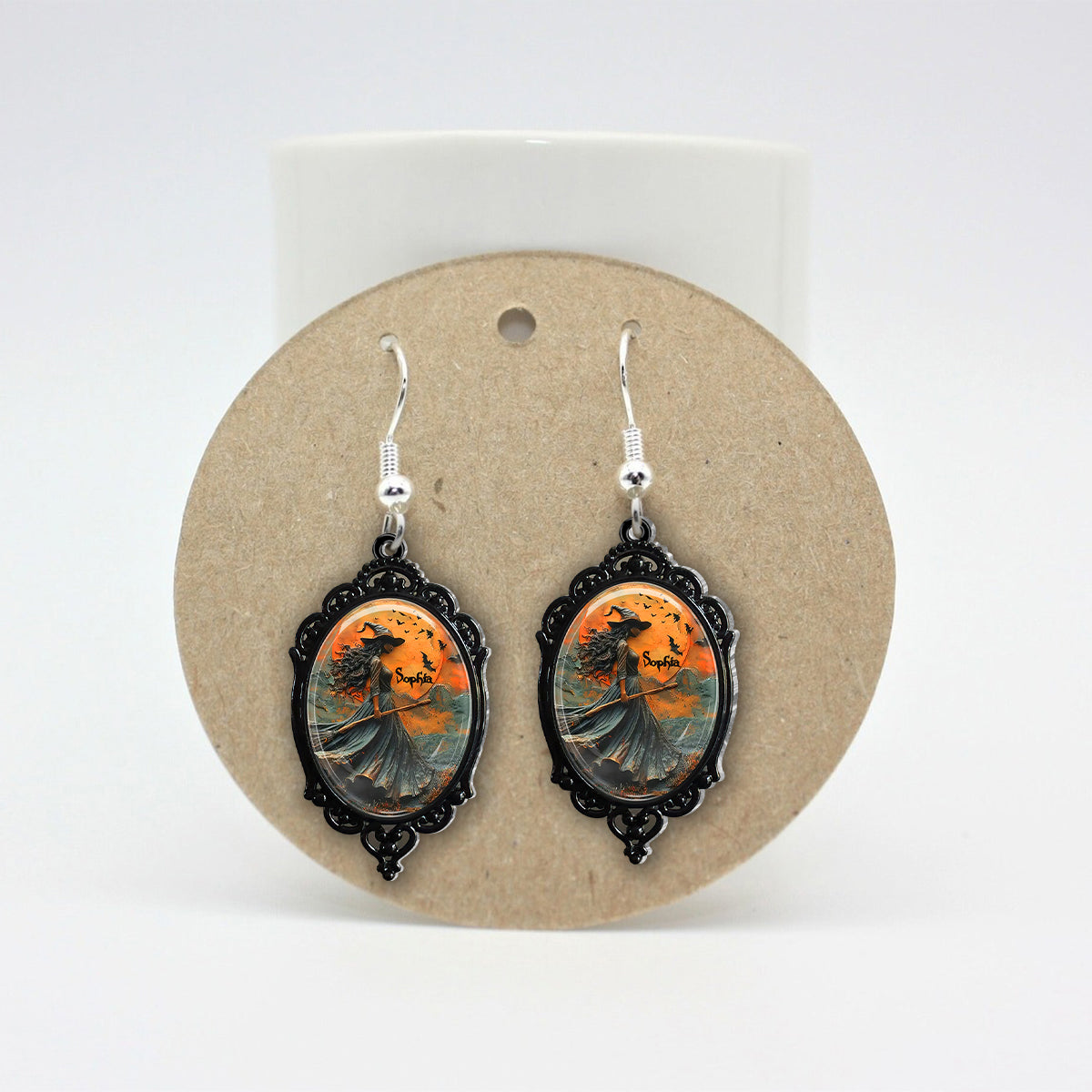 Belle sorcière - Boucles d'oreilles de sorcière personnalisées