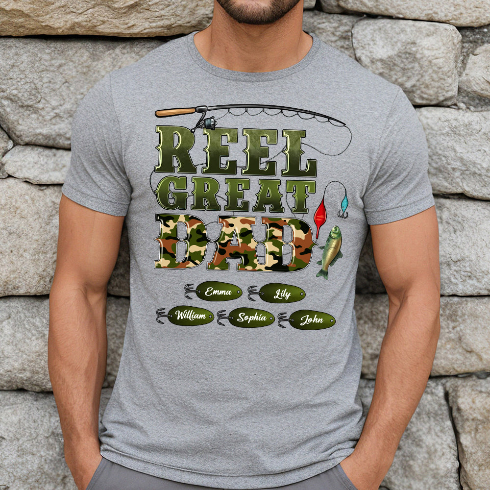 T-shirt et sweat à capuche personnalisés Western Reel Great Dad Camouflage - T-shirt et sweat à capuche pour papa