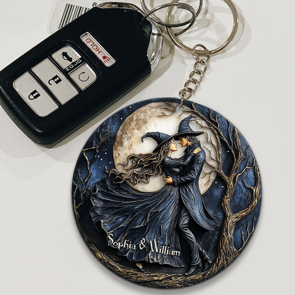 Le véritable amour ne meurt jamais - Porte-clés sorcière personnalisé