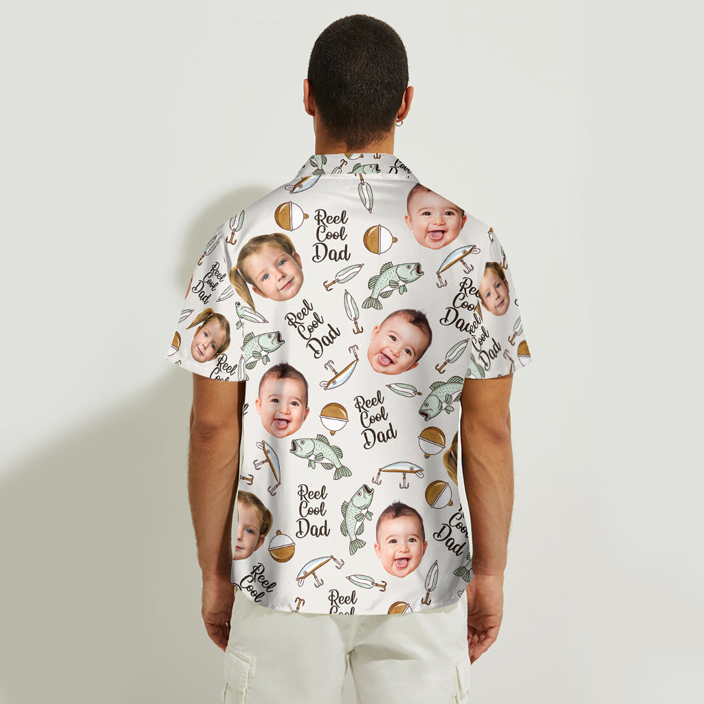 Reel Cool Dad - Personalized Fishing Hawaiian Shirt