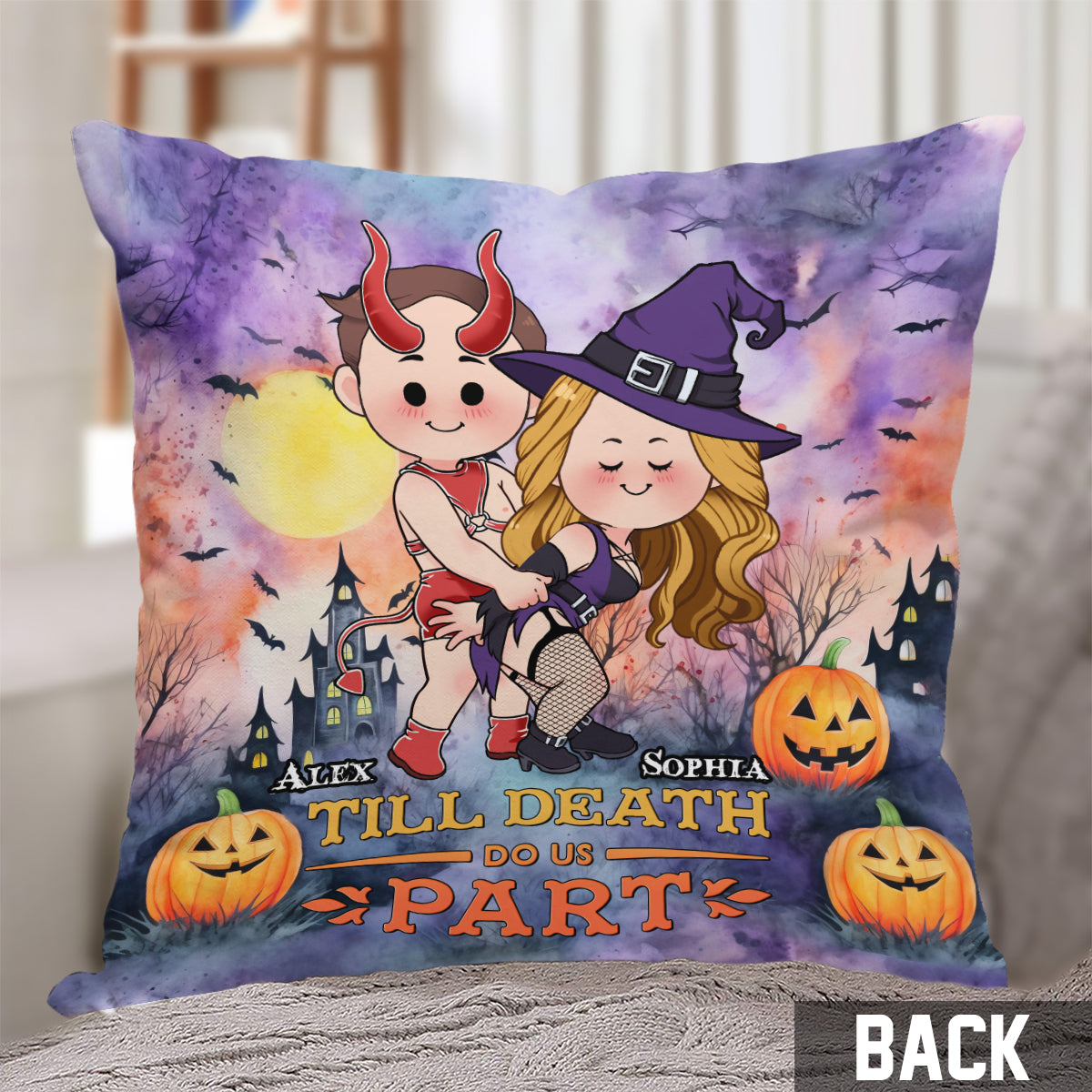 Till Death Do Us Part - Personalized Couple Throw Pillow