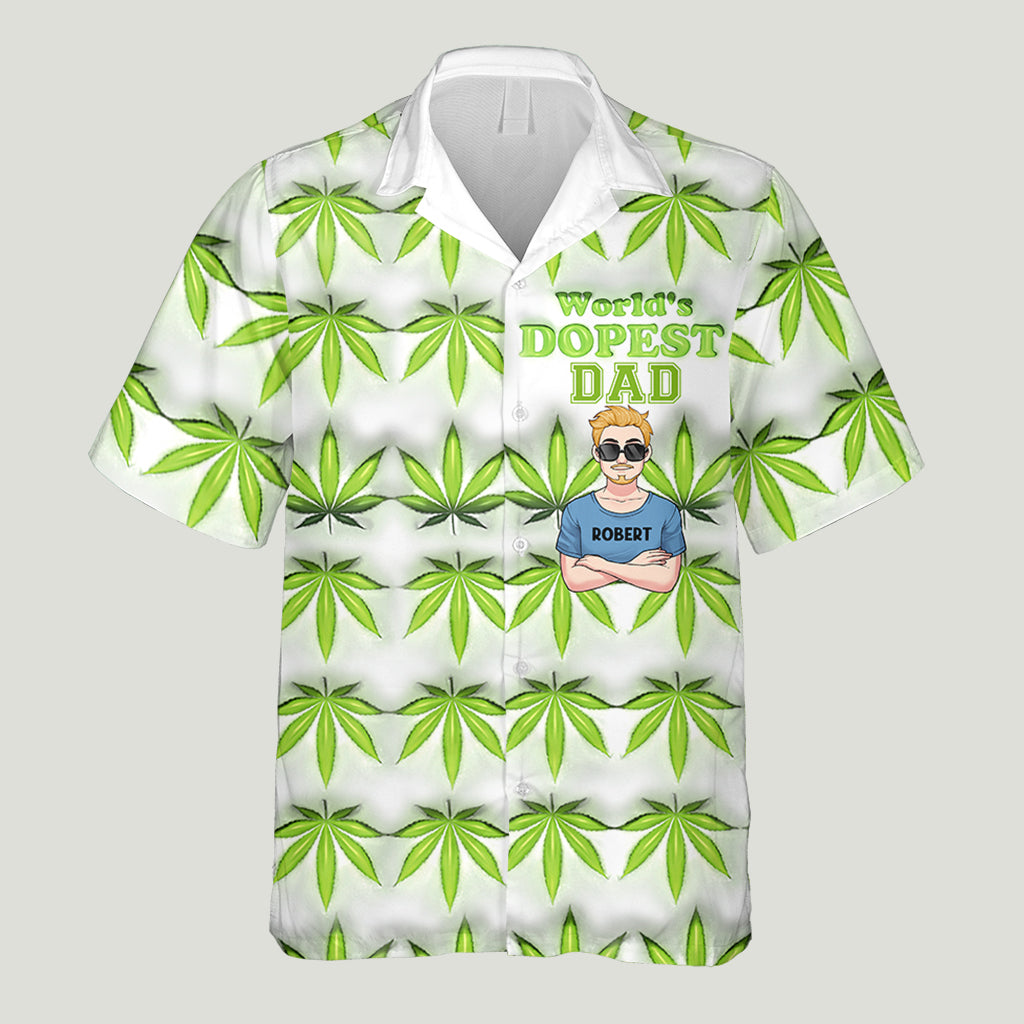 Le papa le plus cool du monde - Chemise hawaïenne personnalisée pour papa