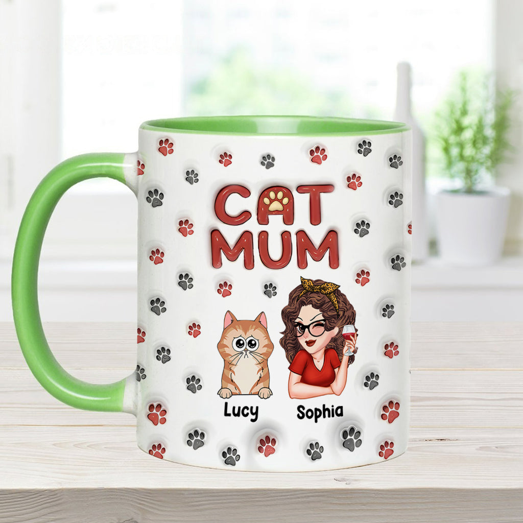 Mug personnalisé Fur Mama - Motif chat