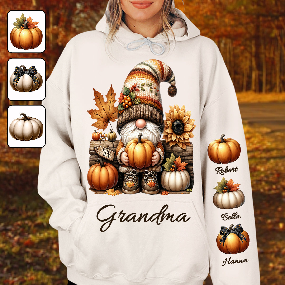 Grandma's Little Pumpkins - Personalized Grandma All Over Shirt
