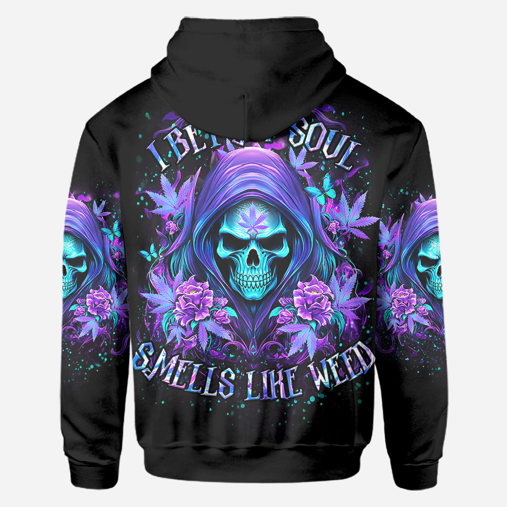 Je parie mon âme - T-shirt personnalisé avec motif cannabis intégral