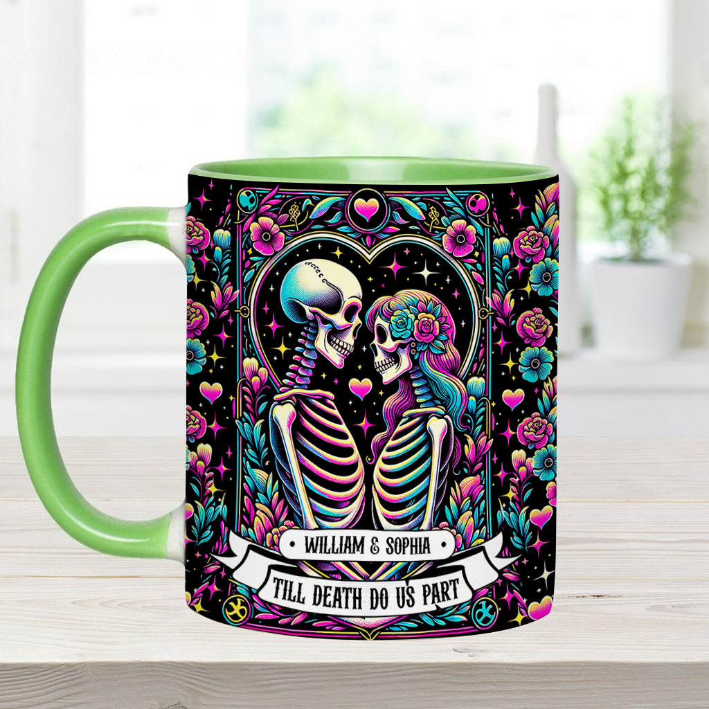 Jusqu'à ce que la mort nous sépare - Mug personnalisé à motif tête de mort