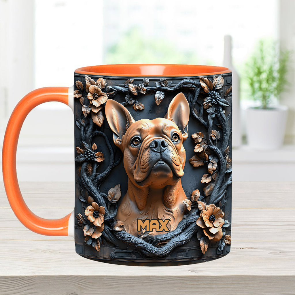 Lovely Frenchie - Personalized Dog Accent Mug