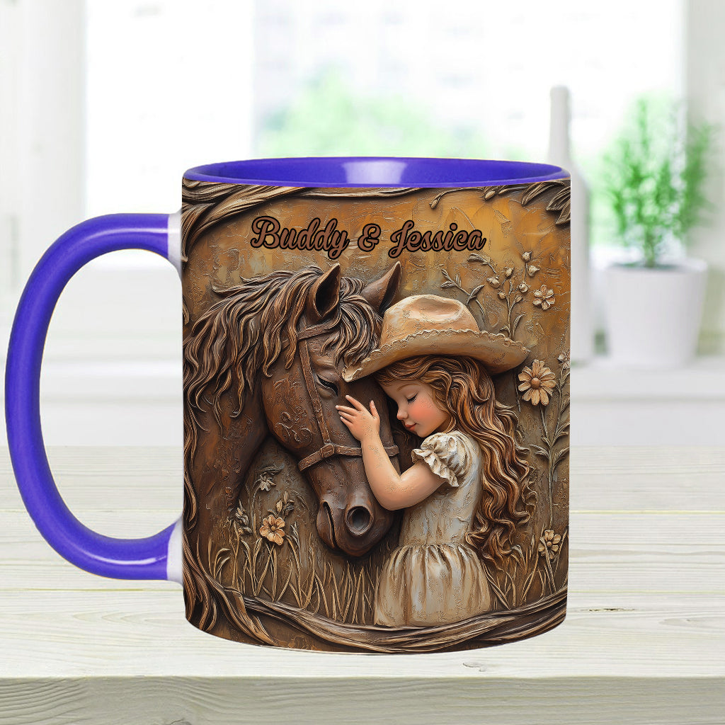 Mug personnalisé « Juste une fille qui aime les chevaux »