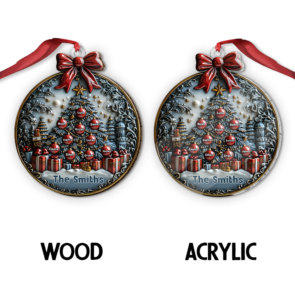 Merry Christmas - Personalized Family Custom Shaped Ornament