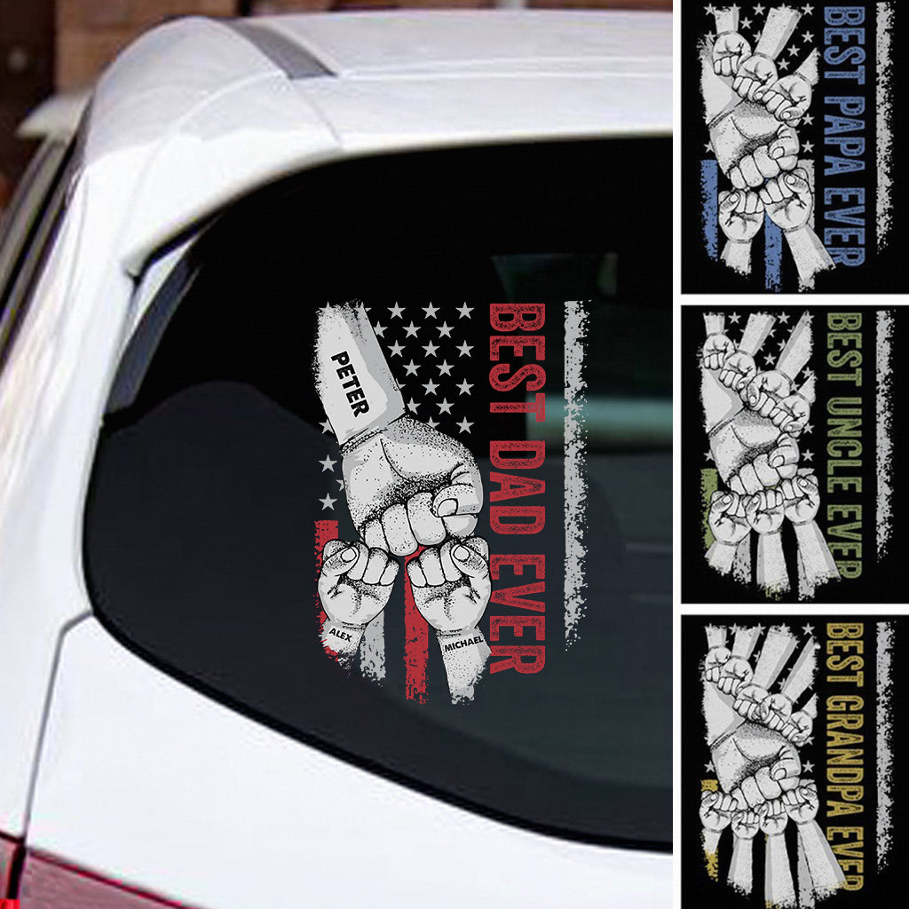 Best Dad Ever - Personalized Father Decal Full