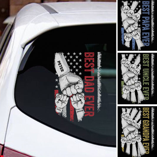 Best Dad Ever - Personalized Father Decal Full