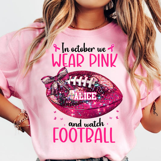 En octobre, nous regardons - T-shirt et sweat à capuche de football personnalisés