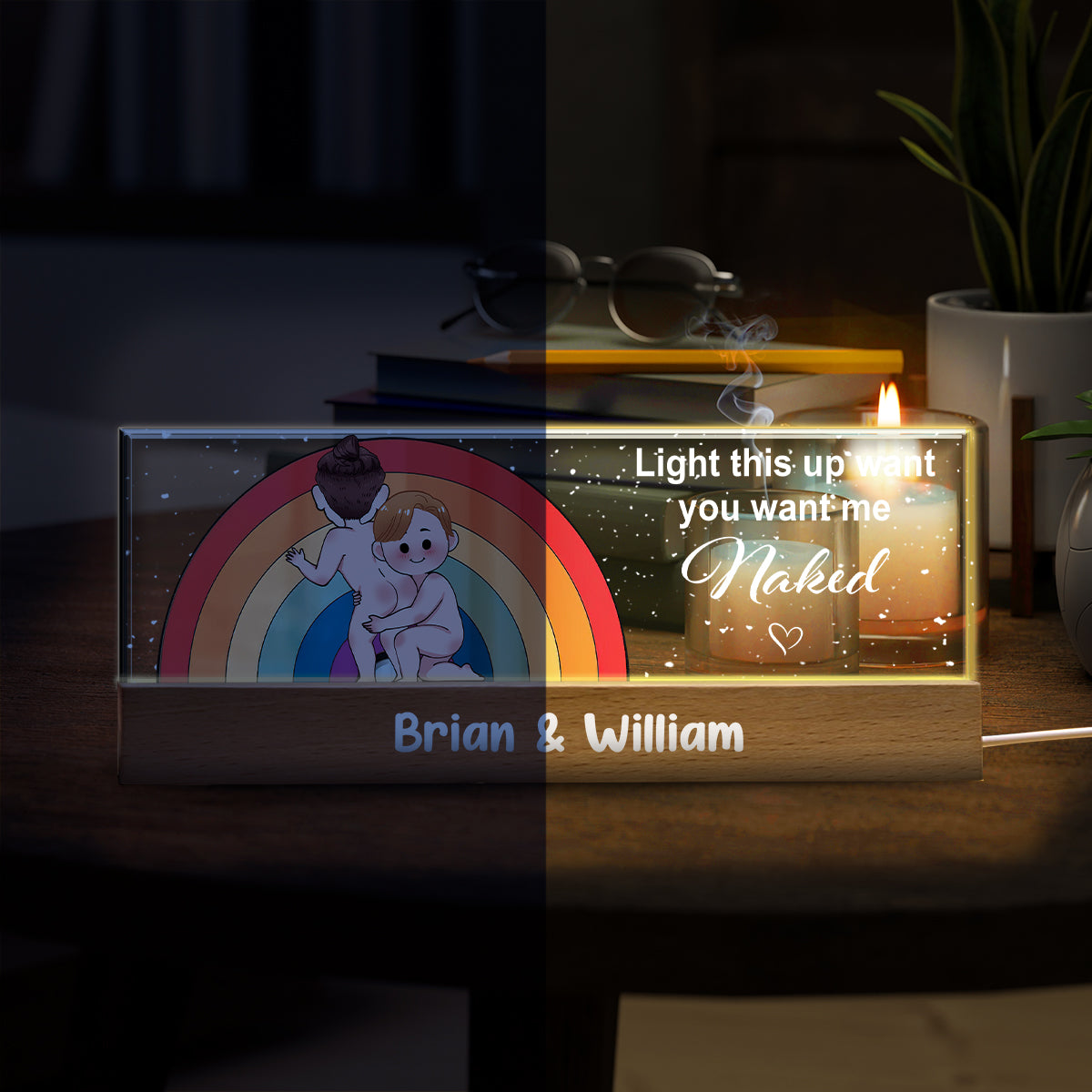 Illuminez votre intérieur - Veilleuse LED personnalisée pour le soutien LGBT