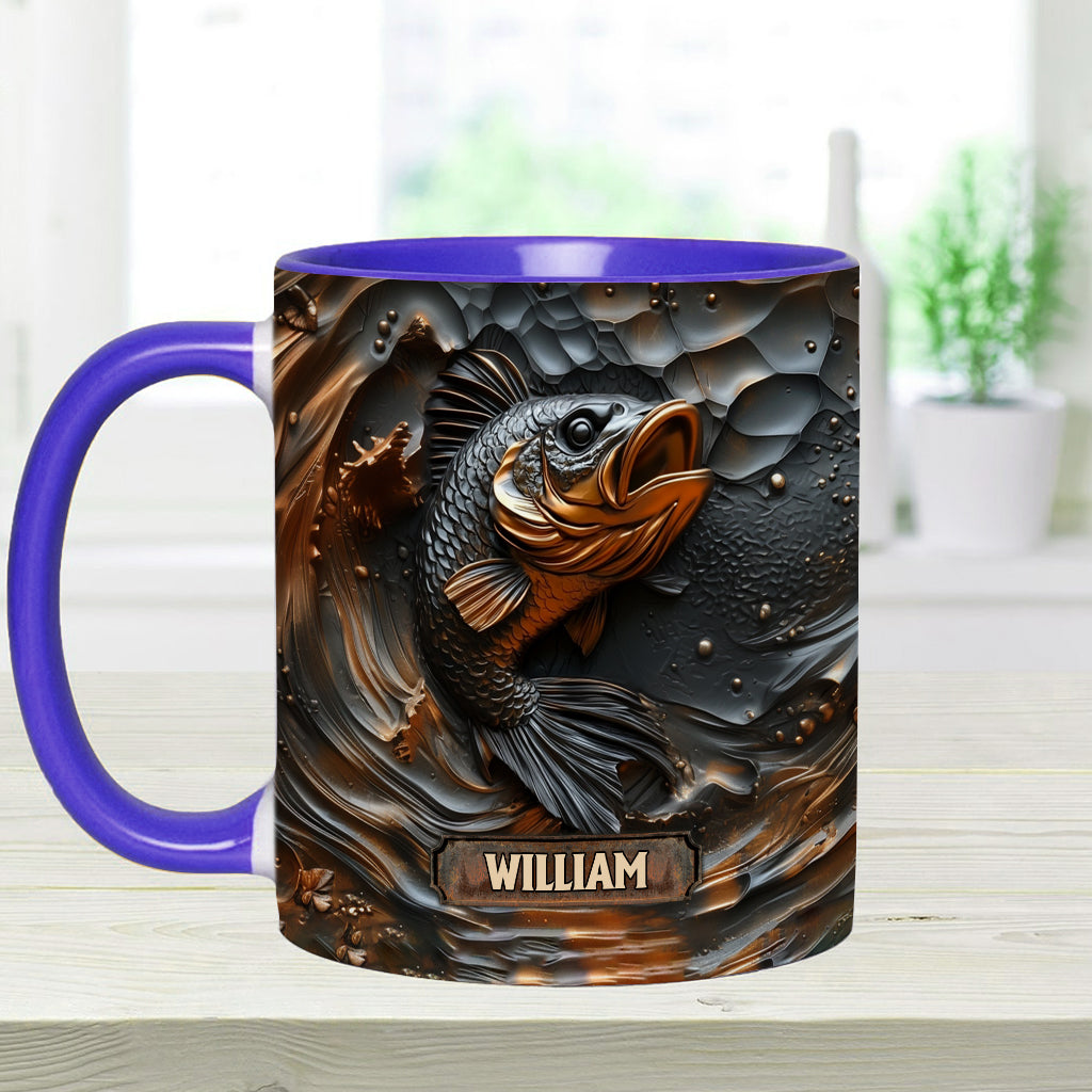 Fishing Lover - Personalized Fishing Accent Mug