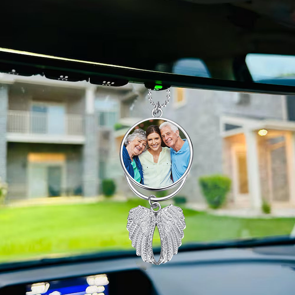 Mes pensées te parlent encore - Ornement commémoratif personnalisé en forme d'ailes