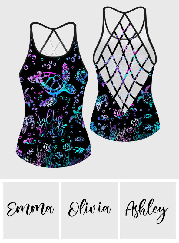 Tortues marines - Débardeur personnalisé avec croix de tortues
