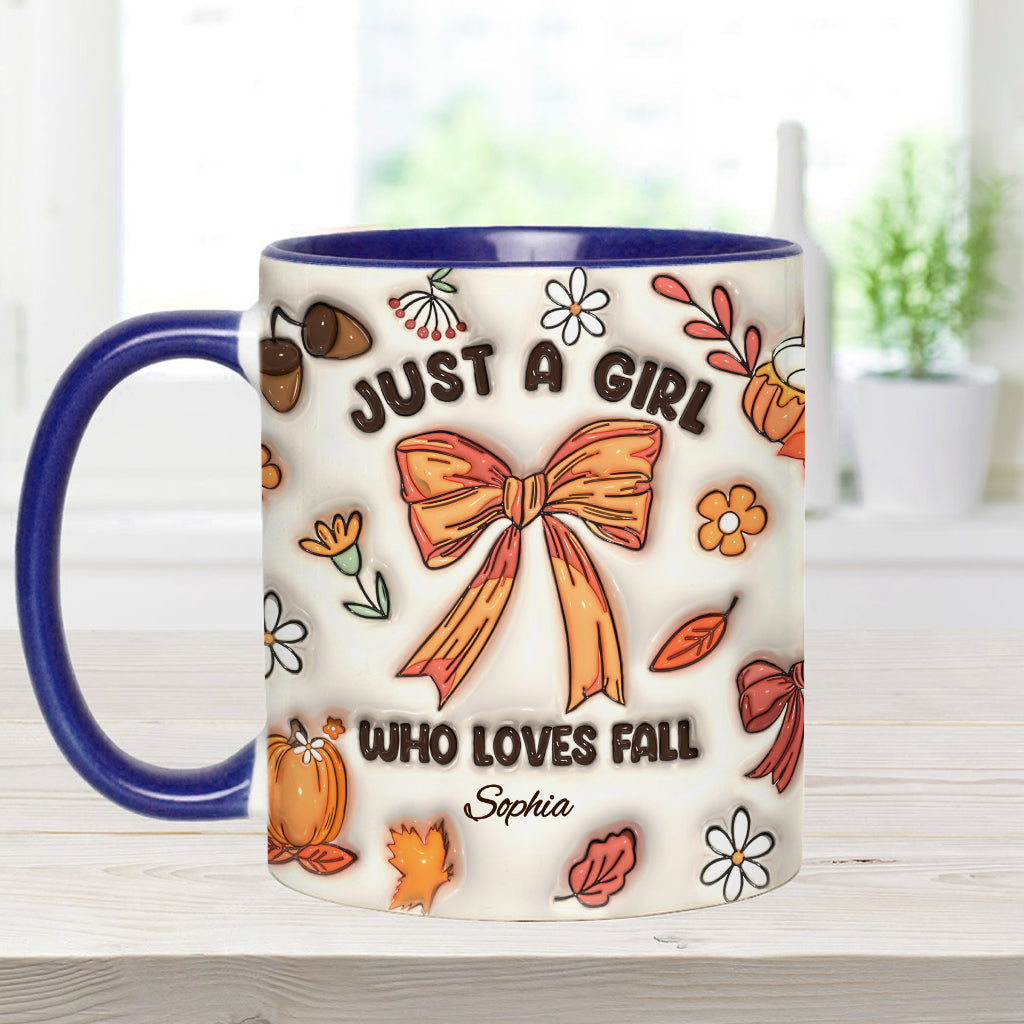 Mug personnalisé « Juste une fille qui adore l’automne »