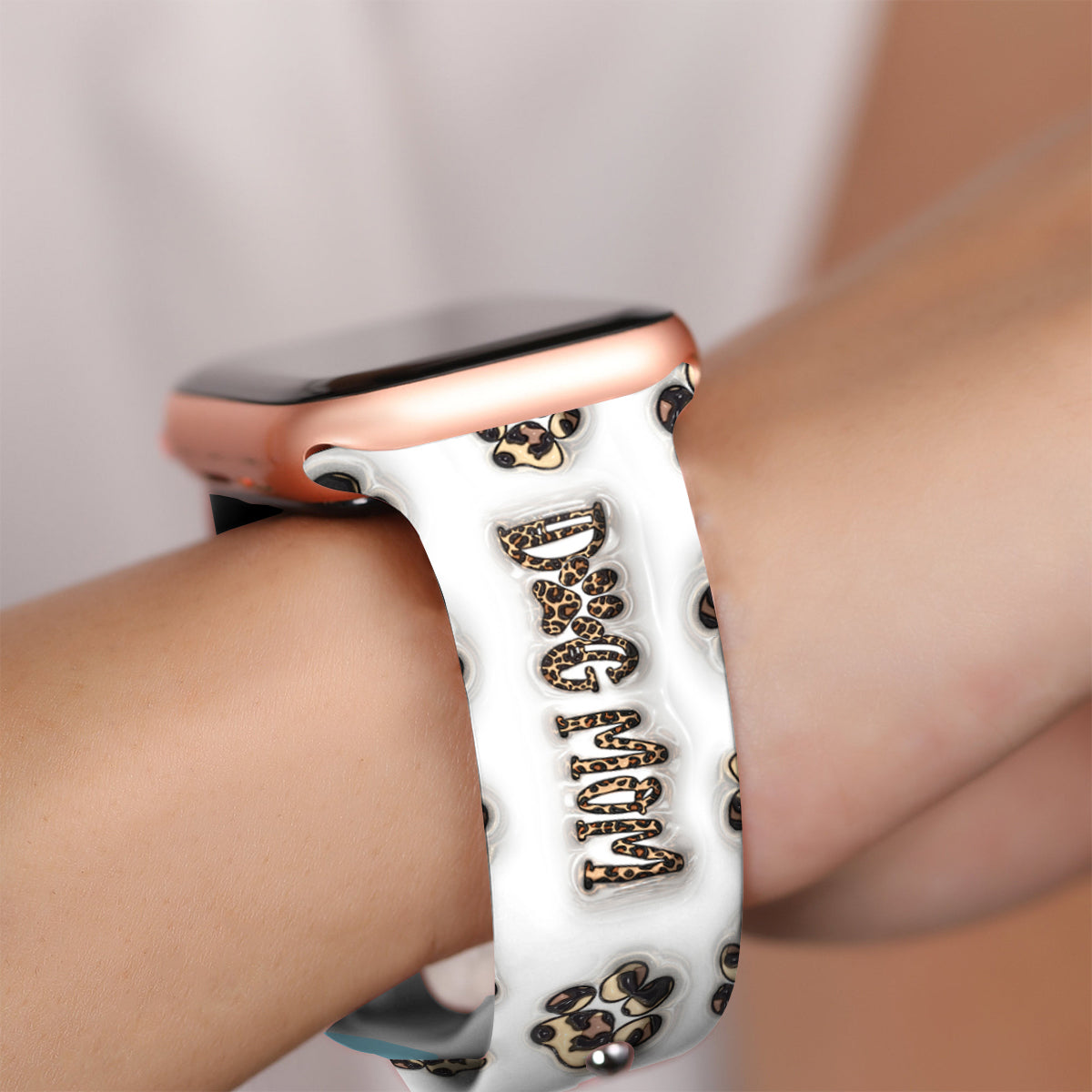 Bracelet Apple Watch personnalisé style western pour bébé vache Highland
