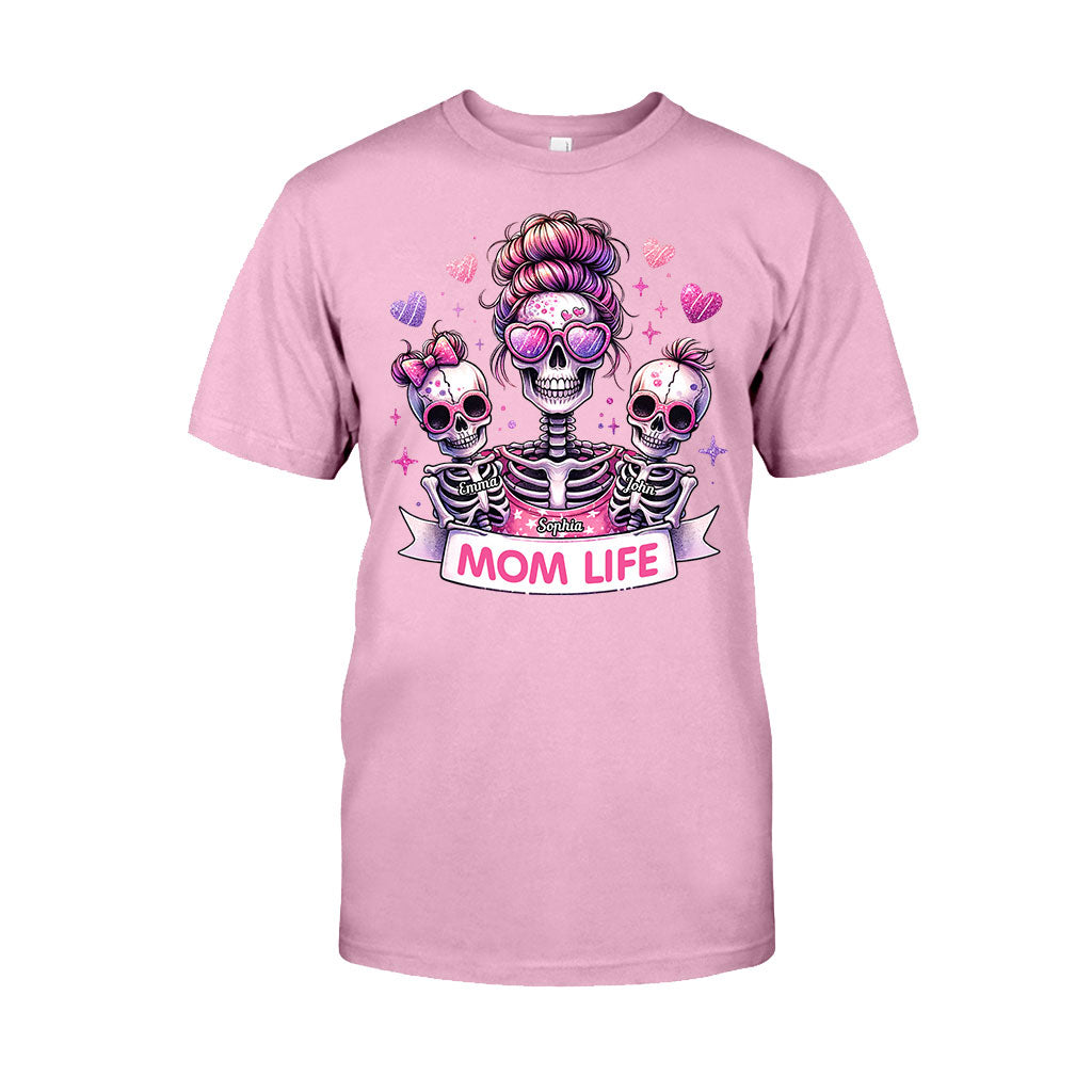 Vie de maman - T-shirt et sweat à capuche personnalisés avec tête de mort