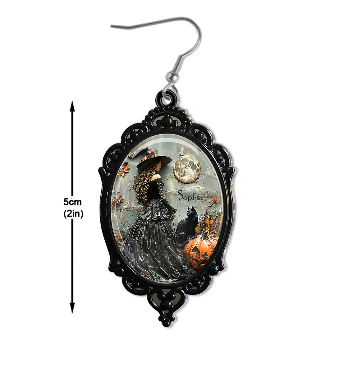 Belle sorcière - Boucles d'oreilles de sorcière personnalisées