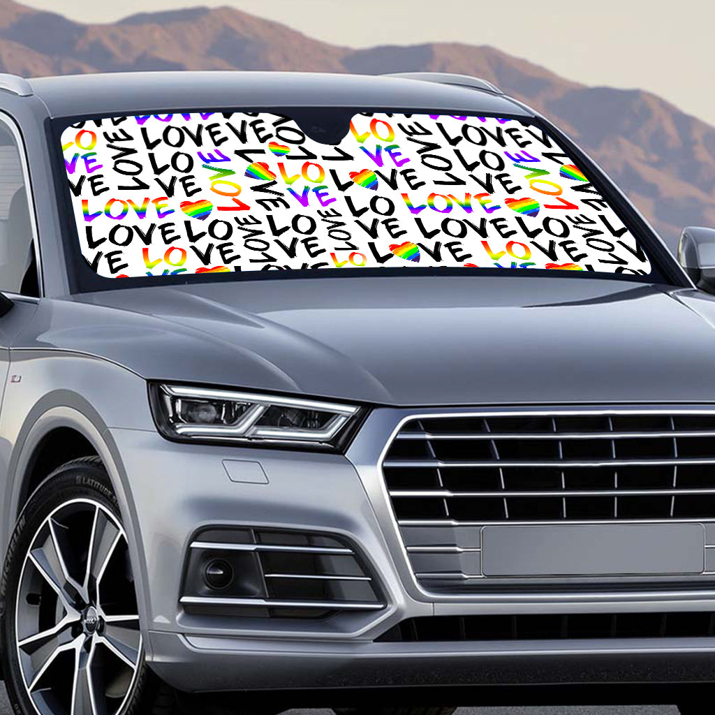 L'amour est l'amour - Pare-soleil de voiture pour soutien LGBT