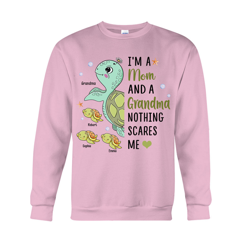 Rien ne me fait peur, mamie (version tortue) - T-shirt et sweat à capuche personnalisés pour mamie