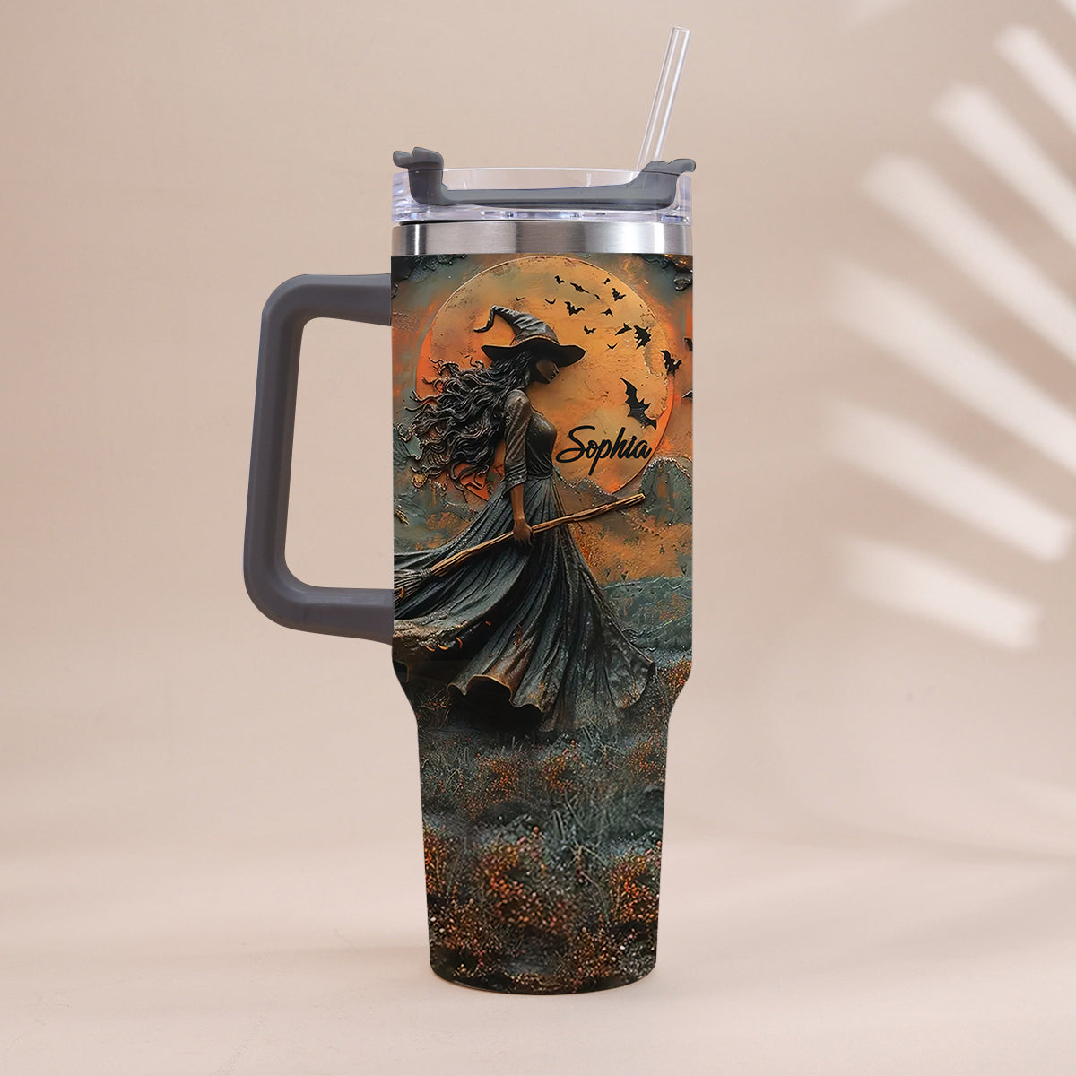 Beautiful Witch - Personalized Witch Tumbler With Handle