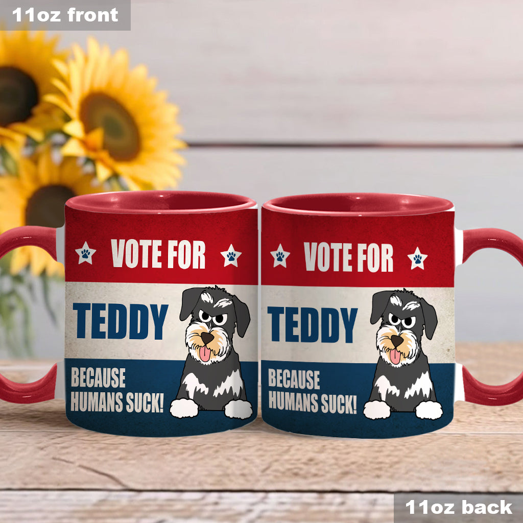 Vote For My Fur Baby - Personalized Dog Accent Mug
