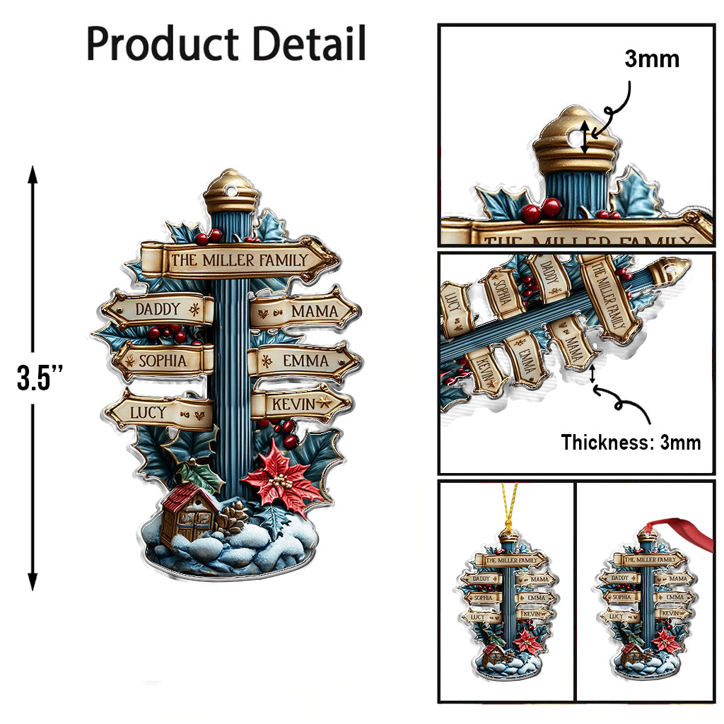La joie de Noël, c'est la famille - Ornement de Noël personnalisé en forme de famille