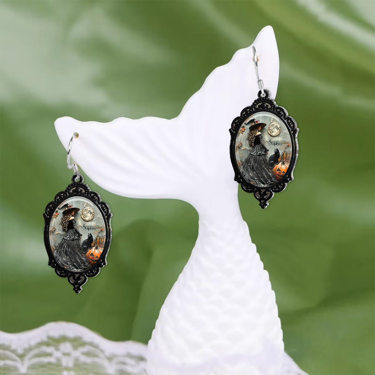 Belle sorcière - Boucles d'oreilles de sorcière personnalisées