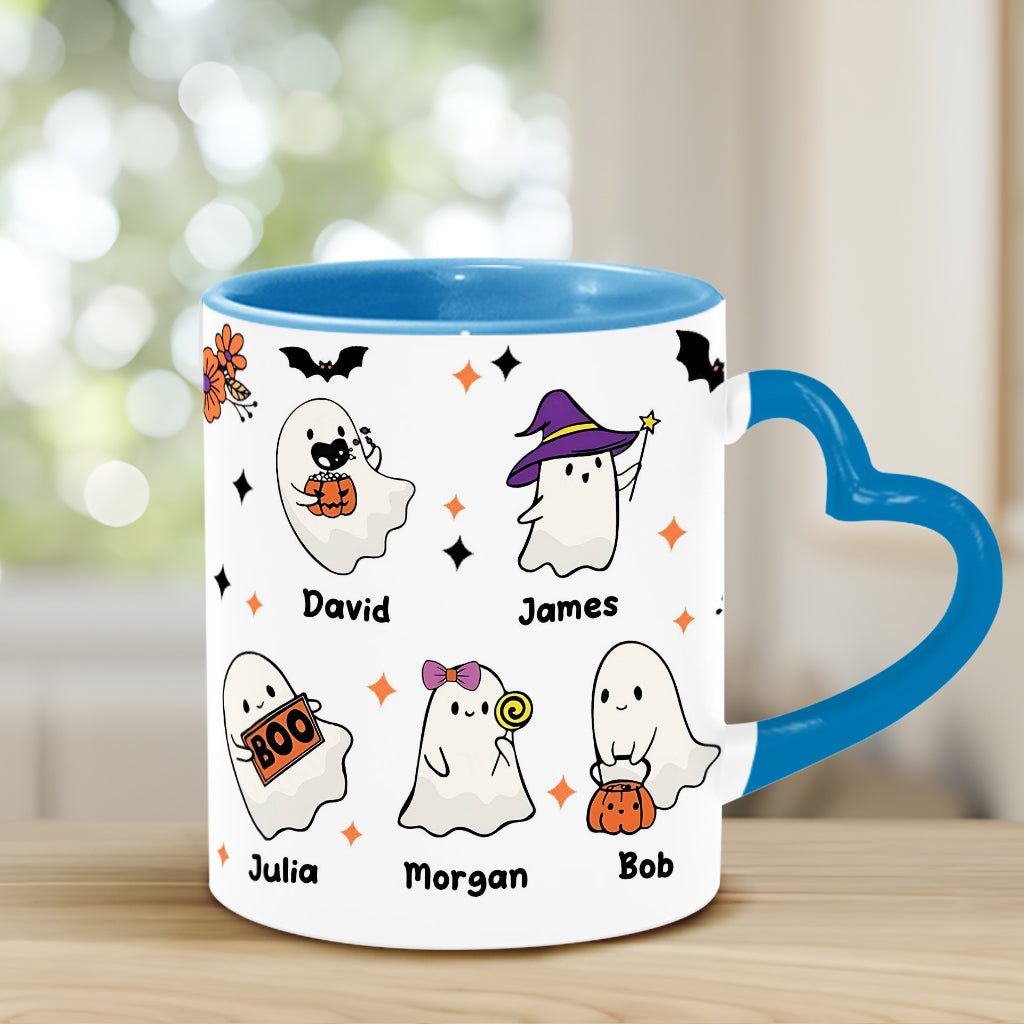 Nana's Boo Crew - Personalized Grandma Heart Handle Mug